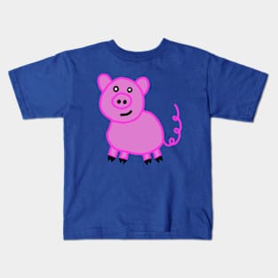 Cute Pink Piggy Kids T-Shirt